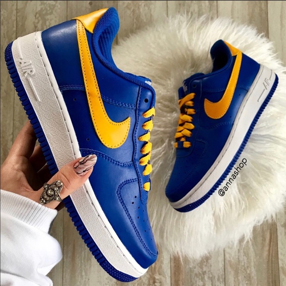 custom yellow air force ones